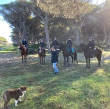 Attività a cavallo nella pineta di Arborea