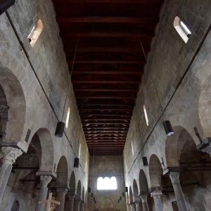 Basilica romanica di Santa Giusta. Soffitto della navata centrale